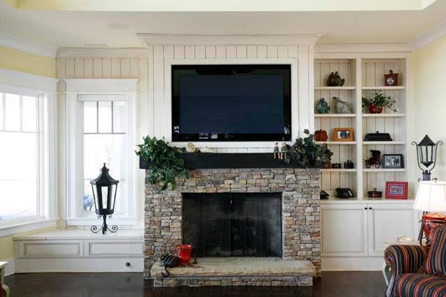 Does the fireplace heat actually damage your TV? Source: A Little Design Help