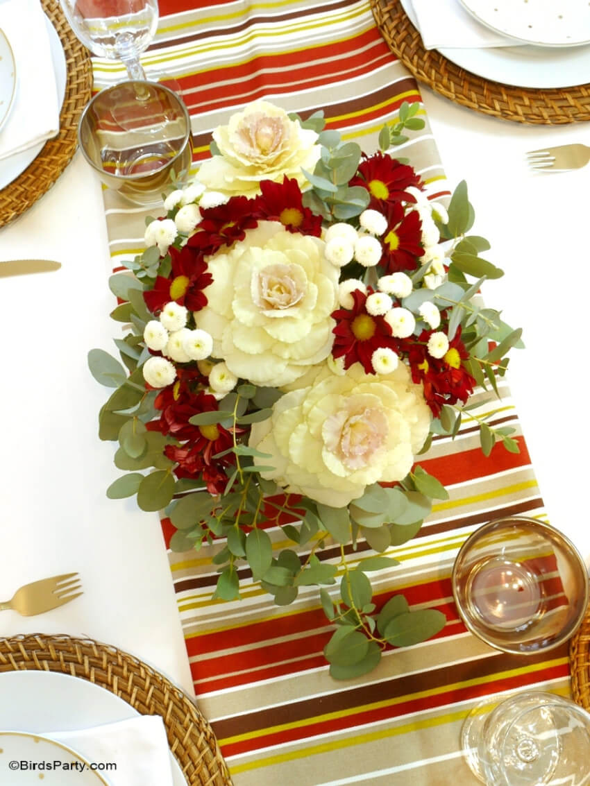 Flowers up the game for any Thanksgiving dinner table. Source: Bird’s Party