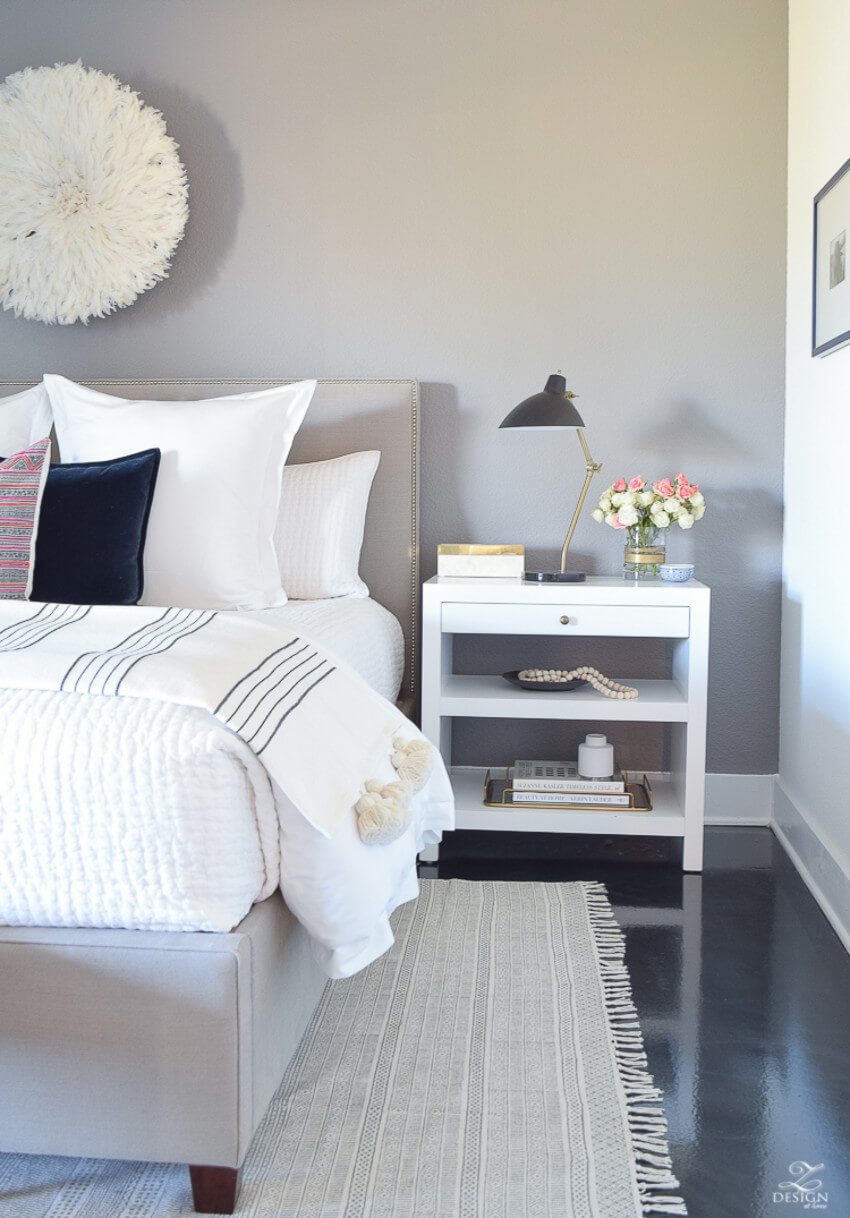 Create a lighter atmosphere in the bedroom.