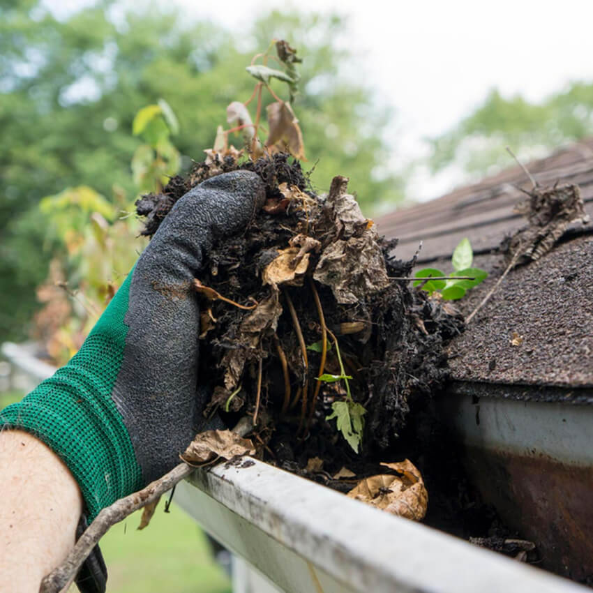 Cleaning gutters is just as important for the winter. Source: Family Handyman
