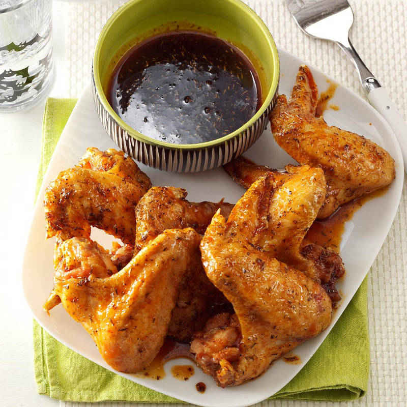 Get yourself a yummy batch of bat wings for Halloween. Source: Taste of Home