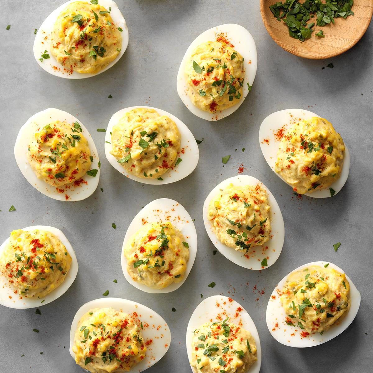 Deviled eggs are an Easter classic. Source: Taste of Home