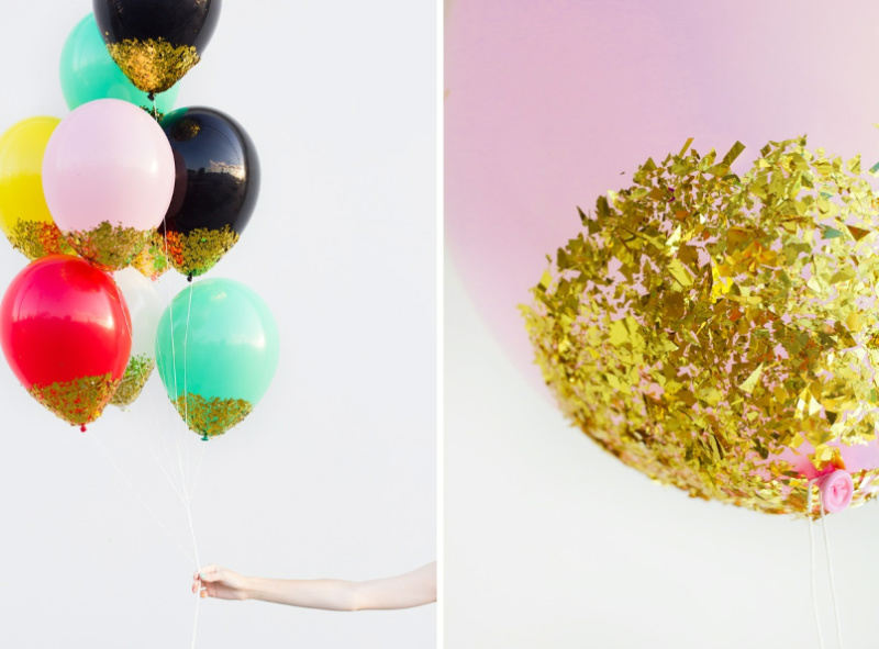 Classic balloons but with a confetti twist. Source: Studio DIY