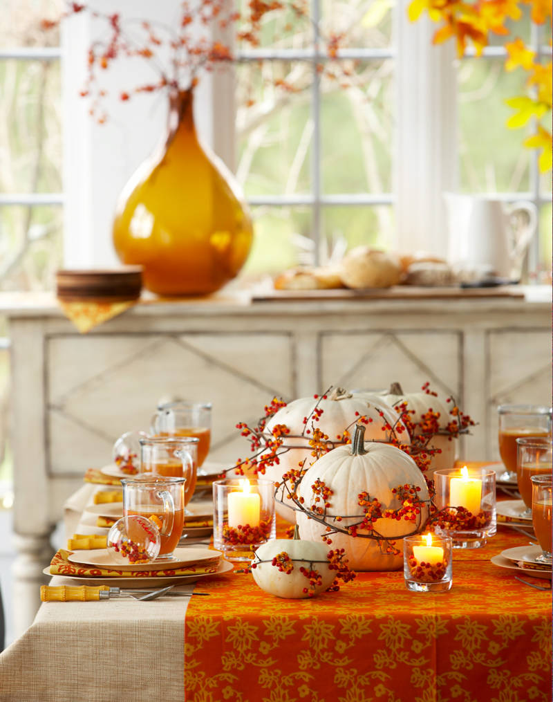 Orange is the color of Fall and fits perfectly on Thanksgiving. Source: Midwest Living