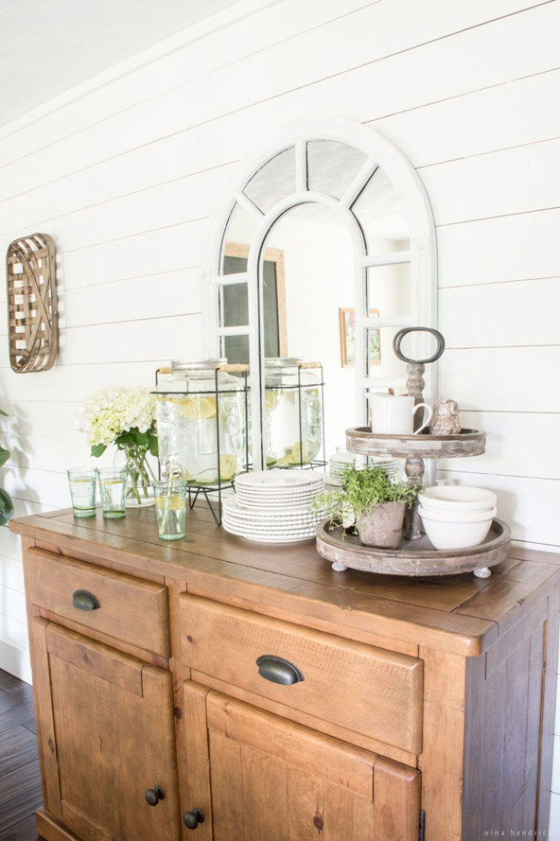 A drink station for all your beverages. Source: Country Living