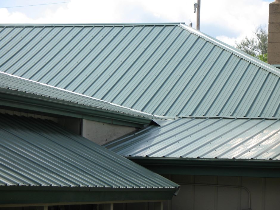 Image showing a roof made of metal shingles.