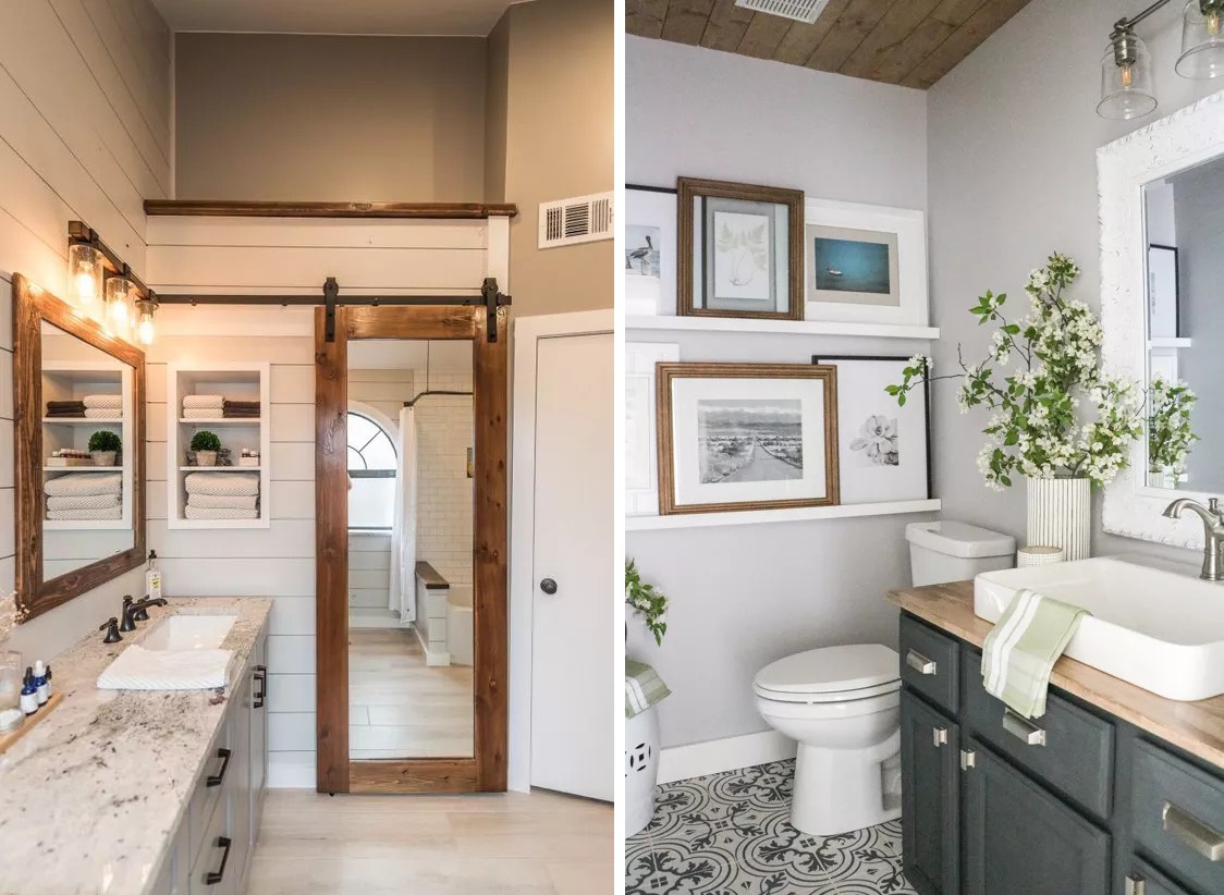 Barn doors and big sinks are a few icons of this style. Source: The Spruce