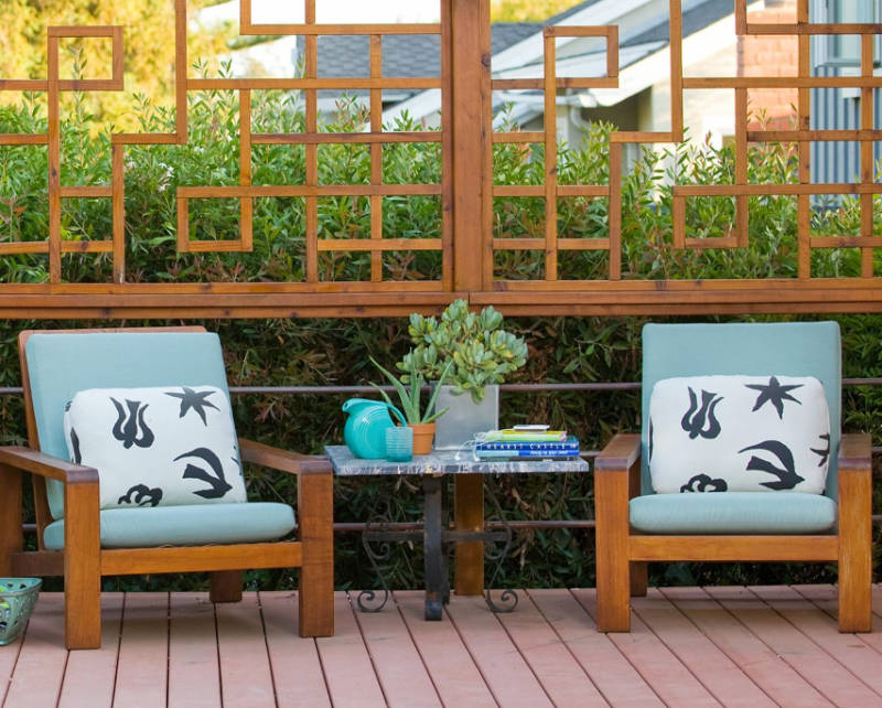 Lattice designs can also be applied to deck railings!  Source: BHG