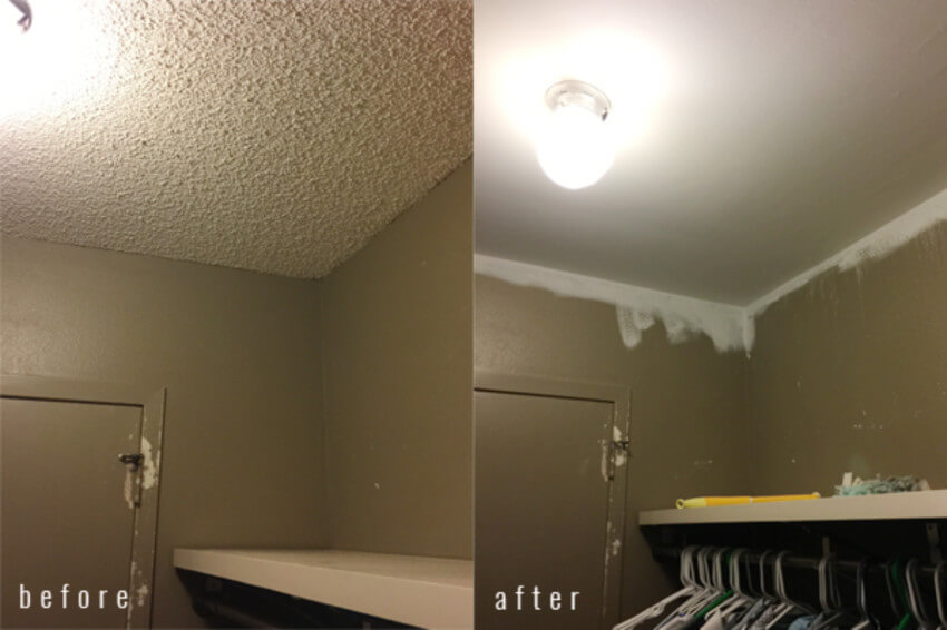 Your closet will even look brighter after removing this ceiling