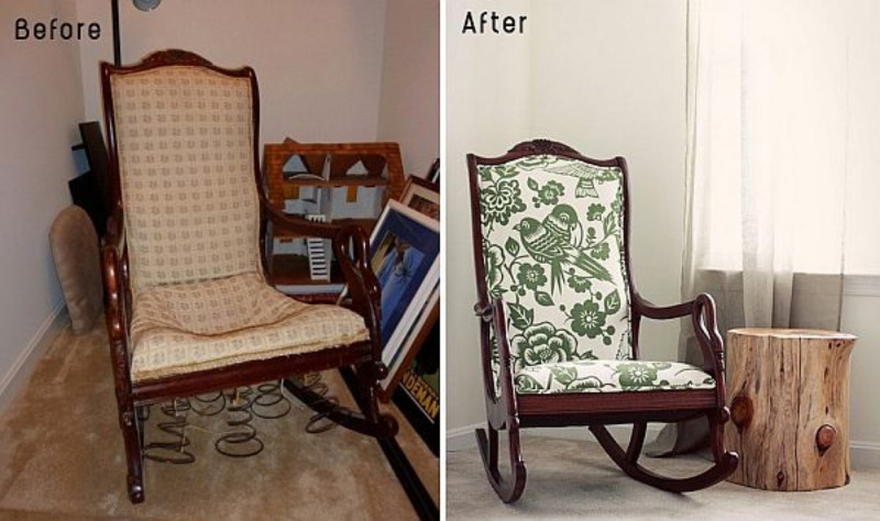 Reupholstery service can salvage even the oldest pieces of furniture. Source: Home Edit