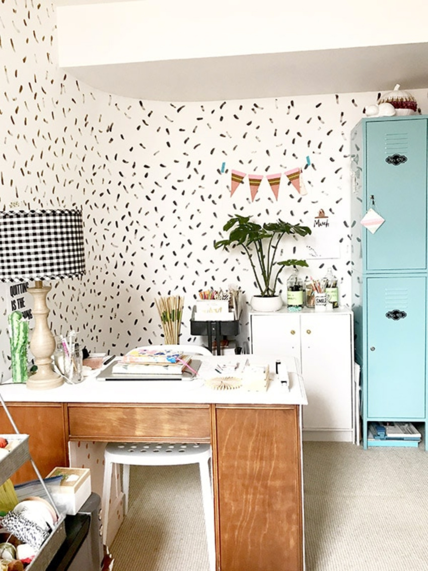A simple DIY way to add some patterns to your walls! Source: Delineate Your Dwelling