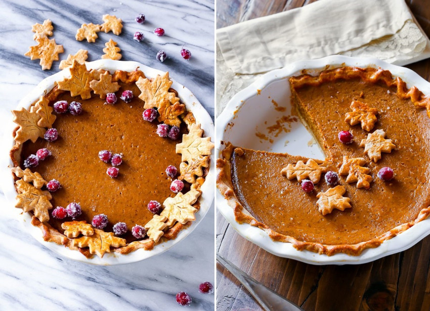 Dinner isn’t complete without pumpkin pie. Source: Sally’s Baking Addiction