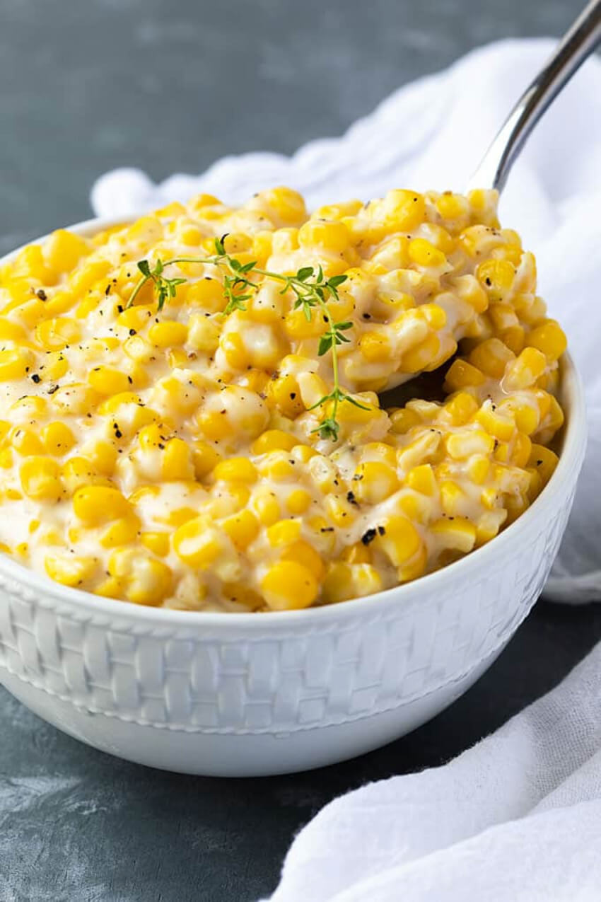 Super easy ingredients and recipe for creamed corn! Source: The Blond Cook