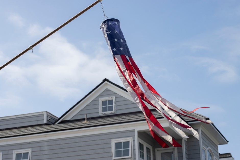 Windsocks with an american flag theme