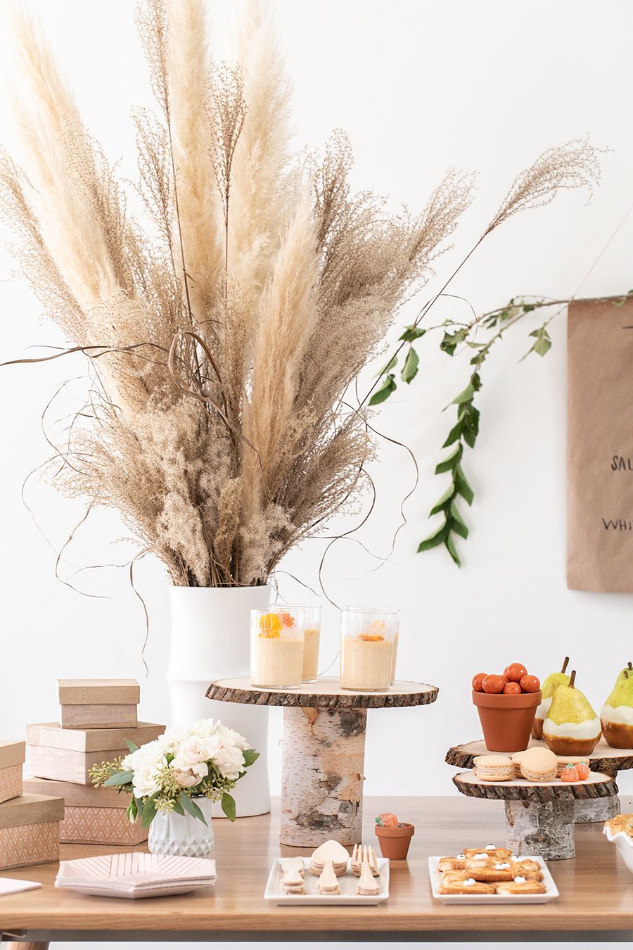 Reeds make for beautiful Thanksgiving centerpieces. Source: Country Living