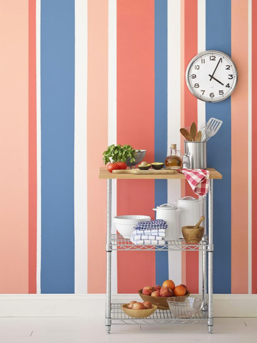 Stripes work well for bold designs and subtle ones. Source: HGTV