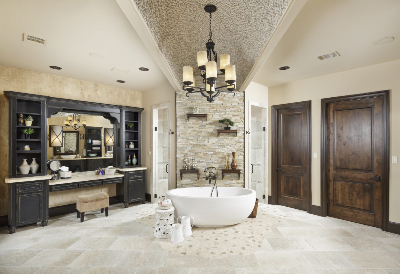 This style combines traditional elements with stone accents. Source: Architecture Art Designs